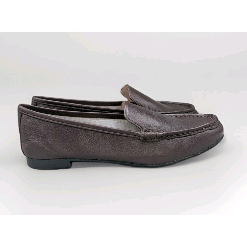 Taryn Rose Collection Womens Diana Tumbled Brown Leather Loafers $275 ABFB SZ 6